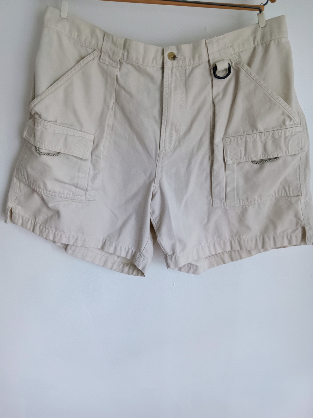 Men's Cargo Shorts in Light Beige - Classic Utility Style